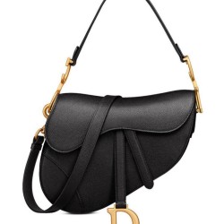 Replica Christian Dior Saddle Bag With Strap Black