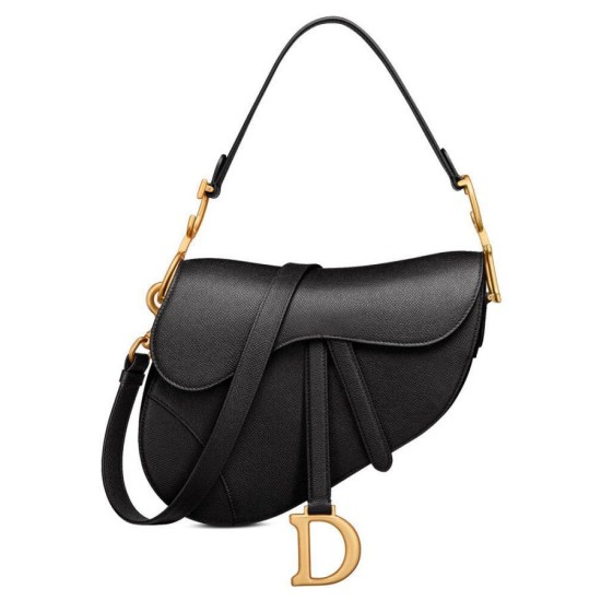 Replica Christian Dior Saddle Bag With Strap Black