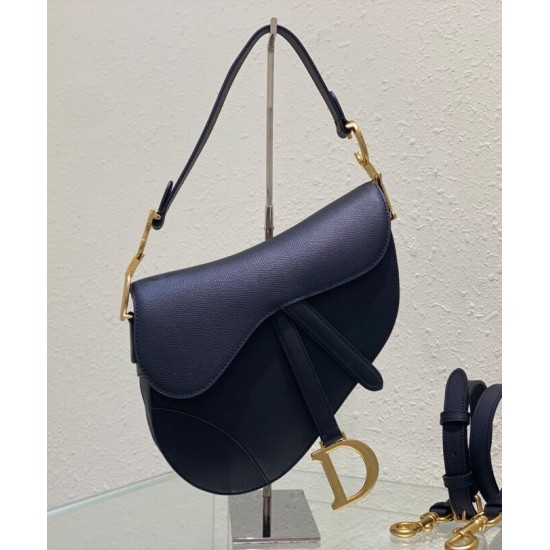 Replica Christian Dior Saddle Bag With Strap Black