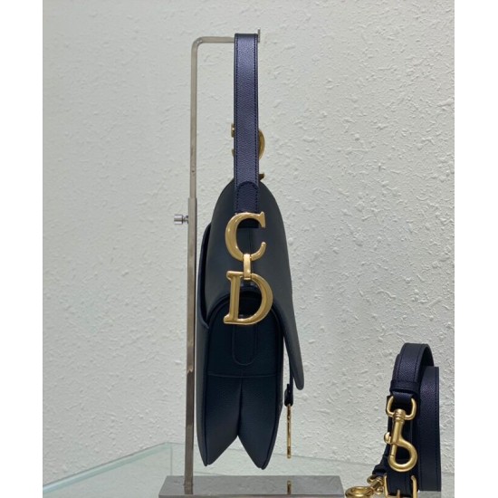 Replica Christian Dior Saddle Bag With Strap Black
