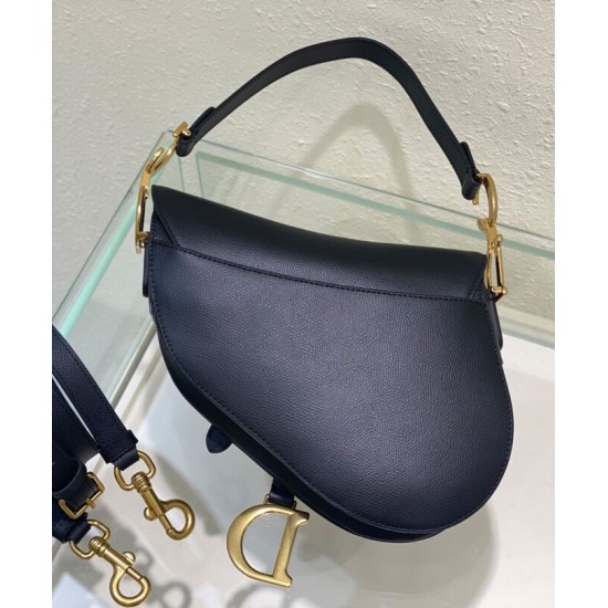 Replica Christian Dior Saddle Bag With Strap Black