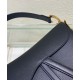Replica Christian Dior Saddle Bag With Strap Black