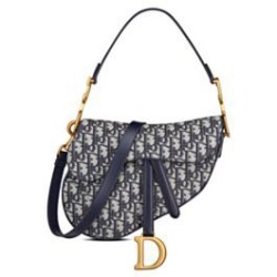 Replica Christian Dior Saddle Bag With Strap Dark Blue