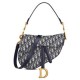 Replica Christian Dior Saddle Bag With Strap Dark Blue