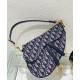 Replica Christian Dior Saddle Bag With Strap Dark Blue