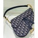 Replica Christian Dior Saddle Bag With Strap Dark Blue