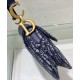 Replica Christian Dior Saddle Bag With Strap Dark Blue