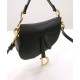 Fake Christian Dior Mini Saddle Bag With Strap Black Replica