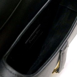 Fake Christian Dior Mini Saddle Bag With Strap Black Replica