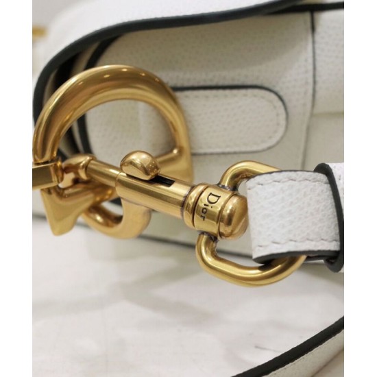 Replica Christian Dior Mini Saddle Bag With Strap White