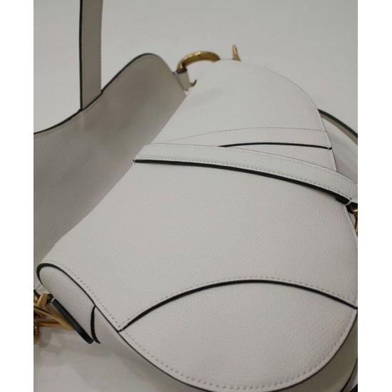 Replica Christian Dior Mini Saddle Bag With Strap White