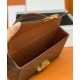 Fake Celine Box Triomphe In Triomphe Canvas And Calfskin Coffee Replica