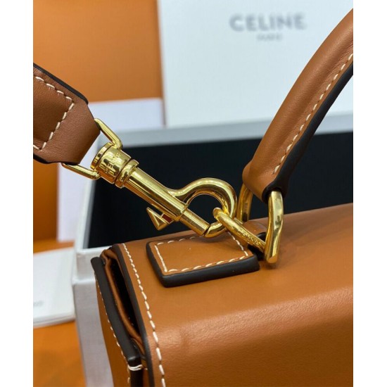 Replica Celine Box Triomphe In Natural Calfskin Coffee Replica Celine Box Triomphe In Natural Calfskin Coffee
