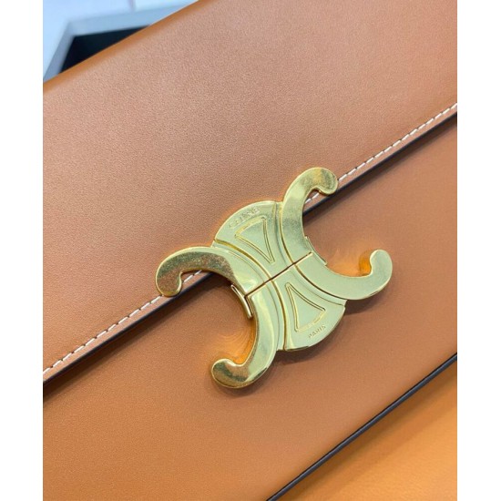 Replica Celine Box Triomphe In Natural Calfskin Coffee Replica Celine Box Triomphe In Natural Calfskin Coffee