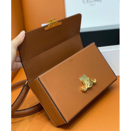 Replica Celine Box Triomphe In Natural Calfskin Coffee Replica Celine Box Triomphe In Natural Calfskin Coffee