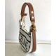 Replica Celine Medium Ava Strap Bag In Textile With Celine All-Over And Calfskin Cream
