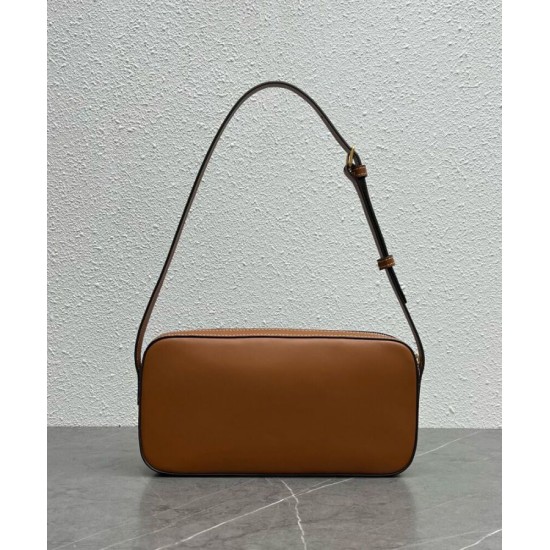Fake Celine Camera Shoulder Bag Cuir Triomphe In Smooth Calfskin Coffee Replica