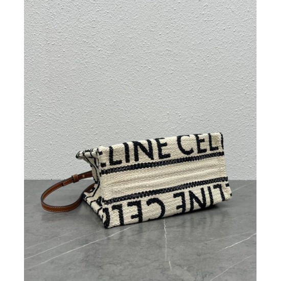 Replica Celine Small Cabas Thais In Textile With Celine All-Over Cream