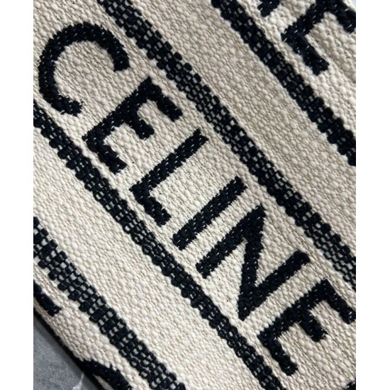 Replica Celine Small Cabas Thais In Textile With Celine All-Over Cream