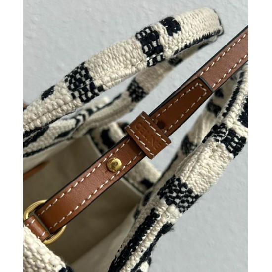 Replica Celine Small Cabas Thais In Textile With Celine All-Over Cream