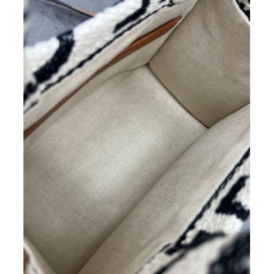 Replica Celine Small Cabas Thais In Textile With Celine All-Over Cream