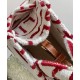 Fake Celine Small Cabas Thais In Textile With Celine All-Over Red Replica