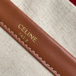 Fake Celine Small Cabas Thais In Textile With Celine All-Over Red Replica Fake Celine Small Cabas Thais In Textile With Celine All-Over Red Replica