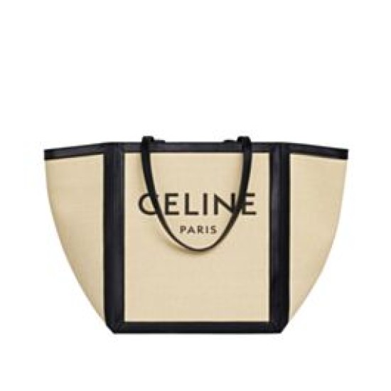 Fake Celine Large Square In Textile With Celine Print Calfskin Apricot Replica