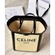 Fake Celine Large Square In Textile With Celine Print Calfskin Apricot Replica