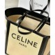Fake Celine Large Square In Textile With Celine Print Calfskin Apricot Replica