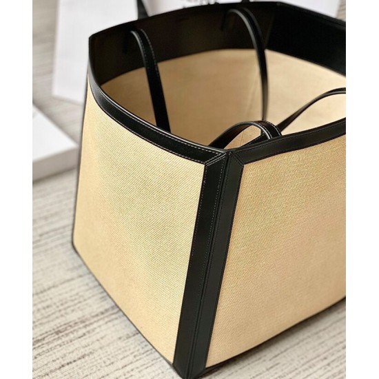 Fake Celine Large Square In Textile With Celine Print Calfskin Apricot Replica