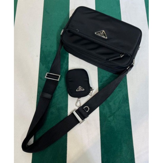 Replica Prada Re-Nylon Shoulder Bag 1BC167 Black