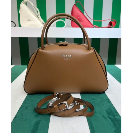 Replica Prada Medium Leather Prada Supernova Handbag 1BA365 Coffee
