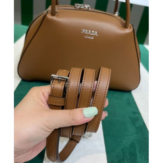 Replica Prada Medium Leather Prada Supernova Handbag 1BA365 Coffee