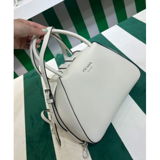 Replica Prada Small Leather Prada Supernova Handbag 1BA366 Cream Replica Prada Small Leather Prada Supernova Handbag 1BA366 Cream