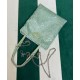 Replica Prada Satin Handbag With Crystals 1BA253 Green