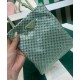 Replica Prada Satin Handbag With Crystals 1BA253 Green