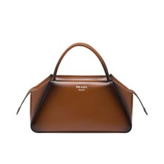 Replica Prada Medium Brushed Leather Prada Supernova Handbag 1BA365 Coffee