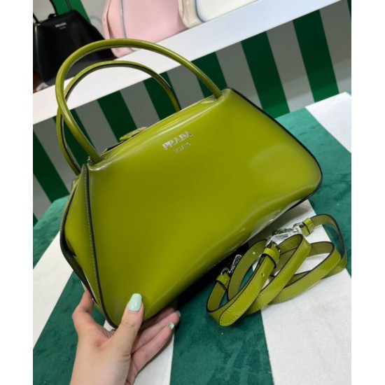 Replica Prada Medium Brushed Leather Prada Supernova Handbag 1BA365 Green