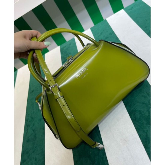 Replica Prada Medium Brushed Leather Prada Supernova Handbag 1BA365 Green