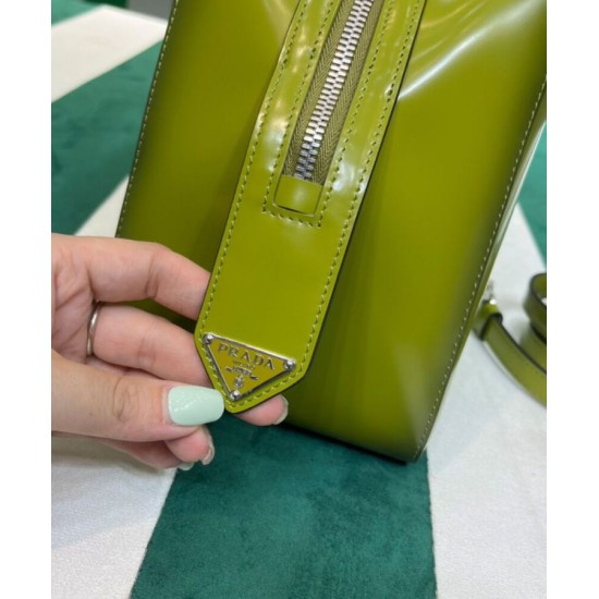 Replica Prada Medium Brushed Leather Prada Supernova Handbag 1BA365 Green