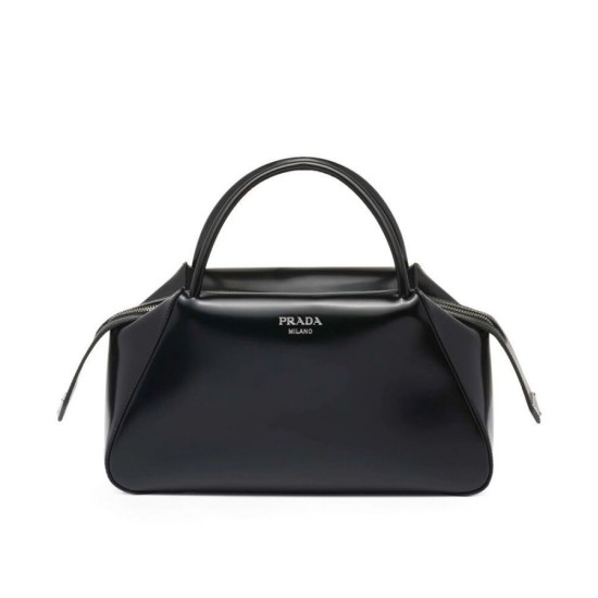 Replica Prada Medium Brushed Leather Prada Supernova Handbag 1BA365 Black