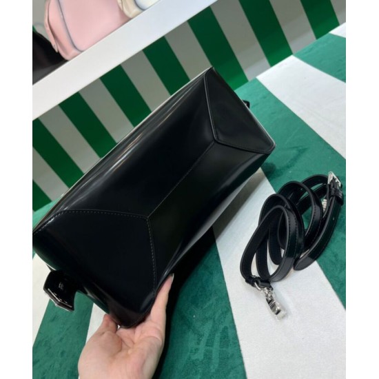 Replica Prada Medium Brushed Leather Prada Supernova Handbag 1BA365 Black