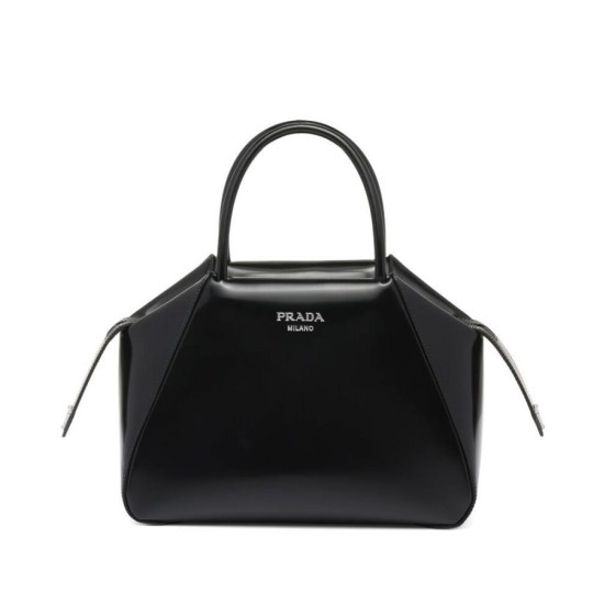 Replica Prada Small Brushed Leather Prada Supernova Handbag 1BA366 Black