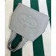 Replica Prada Medium Leather Tote Bag 1BG384 Gray