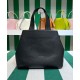 Replica Prada Medium Leather Tote Bag 1BG384 Black