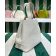 Replica Prada Medium Leather Tote Bag 1BG384 Cream