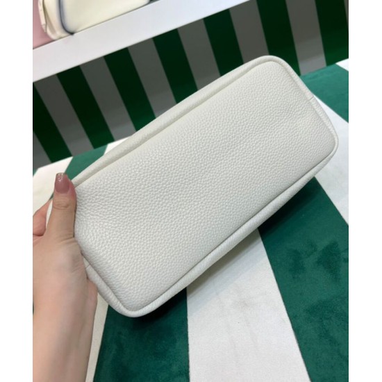 Replica Prada Medium Leather Tote Bag 1BG384 Cream