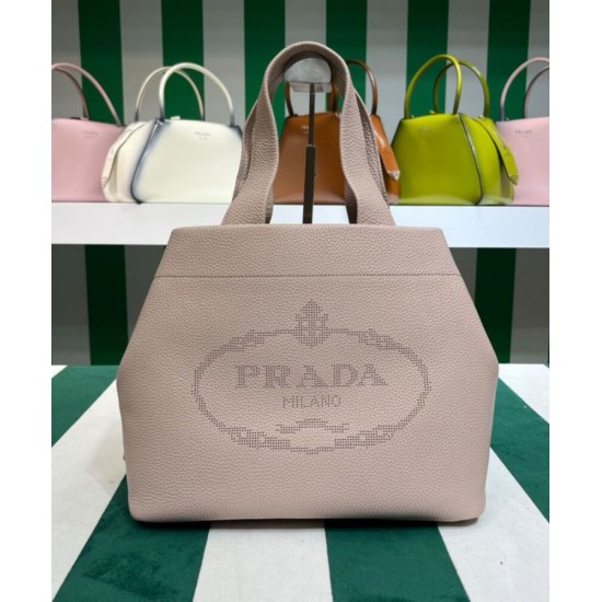 Replica Prada Medium Leather Tote Bag 1BG384 Pink
