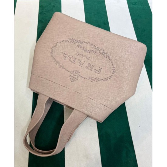Replica Prada Medium Leather Tote Bag 1BG384 Pink